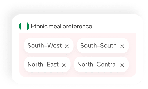 select meal preference